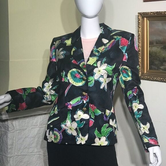 Louis Feraud Silk & Cotton Blazer - Picture 1 of 10